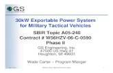 30kW Exportable Power System for Military Tactical · PDF file30kW Exportable Power System for Military Tactical Vehicles ... 30kW Exportable Power System For Military ... 15% 30%