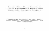 National Council of Teachers of Mathematics (1989). Web viewCommon Core State Standards (CCSS) Mathematics Curriculum Materials Analysis Project. ... Three grade-band teams--K-5 ...