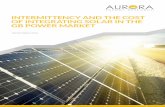 INTERMITTENCY AND THE COST OF INTEGRATING SOLAR  · PDF filePrepared by Aurora Energy Research INTERMITTENCY AND THE COST OF INTEGRATING SOLAR IN THE GB POWER MARKET C 1