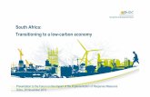 South Africa: Transitioning to a low-carbon economy · PDF fileSouth Africa: Transitioning to a low ... hindering socio-economic objectives. Œ Green economy considered ... match savings