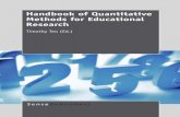 Handbook of Quantitative Methods for Handbook of ... · PDF fileHandbook of Quantitative Methods for Educational Research ... ISBN 978-94-6209-402-4. ... 10. Longitudinal Data