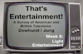 That's Entertainment! - staff.uni-giessen.dega1070/entwk8.pdf · Jung / Dewhurst: WS 2005/06 That’s Entertainment! A Survey of American and British Television Light Entertainment