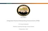 TECHNET Integrated Tactical Networking Environment (ITNE) · PDF fileTECHNET Integrated Tactical Networking Environment ... of Excellence Integrated Tactical Networking Environment