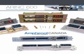 ARINC 600 -   · PDF fileARINC 600 RACK AND PANEL CONNECTORS AMPHENOL CORPORATION 605 Milner Ave, Toronto, ON M1B 5X6 • 416-291-4401   CANADA