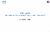 TAKLIMAT PROJEK PERKHIDMATAN 1BESTARINET 16 …pkgserimanjung.weebly.com/uploads/2/5/9/7/25976584/taklimat_proje… · YTL Communications Sdn Bhd 3 YTL Communications, a subsidiary