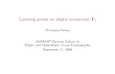 Counting points on elliptic curves over Fq - Hyperelliptic · PDF fileCounting points on elliptic curves over Fq Christiane Peters DIAMANT-Summer School on Elliptic and Hyperelliptic