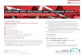 AUDITING AND SECURING SAP TRAINING WEEK - …mistiemea.ungerboeck.com/brochures/TW Auditing and Securing SAP... · AUDITING AND SECURING SAP TRAINING WEEK Auditing and Securing SAP