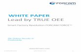 WHITE PAPER Lead by TRUE OEE - forcam.deforcam.de/sites/default/files/white_papers/FORCAM White Paper_True... · OEE - geplante und tatsächliche Performance-Informationen (Soll-Ist)