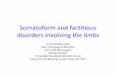 Somatoform and factitious disorders involving the · PDF fileSomatoform and factitious disorders involving the limbs Dr Christopher Bass Dept Psychological Medicine John Radcliffe