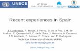 Recent experiences in Spain - · PDF file45th TFIAM Lisbon. 23-25 May 2016 Recent experiences in Spain J. Lumbreras, R. Borge, J. Perez, D. de la Paz, J.M. de Andres, C. Quaassdorff,