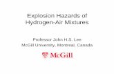 Explosion Hazards of Hydrogen-Air Mixtures - HySafehysafe.org/science/eAcademy/docs/1stesshs/presentations/Ireland... · Explosion Hazards of Hydrogen-Air Mixtures Professor John