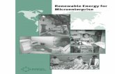Renewable Energy for Microenterprisepdf.usaid.gov/pdf_docs/PNACK615.pdf · ii Renewable Energy for Microenterprise FOREWORD It has been said that authentic development is where the