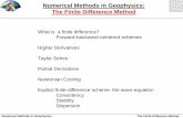 Numerical Methods in Geophysics: The Finite Difference …igel/downloads/nmgfinite... · What is a finite difference? The equivalent approximations of the derivatives are: dx f x