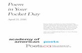 Poem in Your Pocket Day - League of Canadian Poetspoets.ca/wp-content/uploads/2016/03/PoemInPocketDay_2016_March… · Poem in Your Pocket Day April 21, 2016 Every April, on Poem