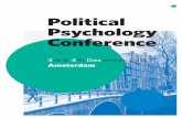 Political Psychology Conference · PDF file2 Political sychology Conference • Amsterdam 3rd 4th December 2015 3 Political Psychology Conference 2015 The organizers Vision and goals