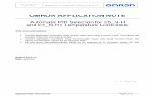 OMRON APPLICATION NOTE - Omron, United States · PDF fileThis application is to show how the unit works with an analog input using an Automatic PID selection. The PID Set Automatic