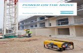 POWER ON THE MOVE - Atlas Copco · PDF file2 Power on the move Portable generators Atlas Copco´s portable generators have been made for people who work hard all day, every day! Built