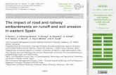 The impact of road and railway embankments on runoff and ... · PDF fileThe impact of road and railway embankments on ... 25 to the construction of road and railway ... on erosional