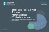 Too Big to Solve Alone: Minnesota Collaboratesapp.ihi.org/FacultyDocuments/Events/Event-2930/Presentation-15894/... · •Risky to be the market leader ... 4) Inter-organization trust
