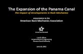presentation to the American Rock Mechanics  · PDF fileThe Expansion of the Panama Canal ... presentation to the American Rock Mechanics Association ... Canal Construction