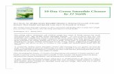10-Day Green Smoothie Cleanse by JJ Smith Smith... · 10-Day Green Smoothie Cleanse by JJ Smith New Book, the 10-Day Green Smoothie Cleanse is Helping Thousands of People Reclaim