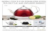 Stainless Steel Tea Kettles - Creative Home / Evco Int'l Catalog_Stainless... · nobili-tea qt stainless steel tea kettle with infuser basket 77060 72235 ... rhapsody 2.1 qt. s/s