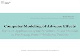 Computer Modeling of Adverse Effects - · PDF fileThe goal of the lecture series ... (2009), 5, 1-14. Computer Modeling of Adverse Effects ... Computer Modeling of Adverse Effects