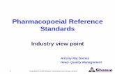 Pharmacopoeial Reference Standards - EDQM pdf/Antony Gomes - reference... · 23 Copyright © 2008 Shasun Chemicals and Drugs Limited Health Canada [GMP Q and A on Health Canada Site]