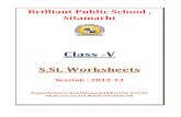 Class -V - Brilliant Public School Sitamarhibrilliantpublicschool.com/files/documents/V_S.St.-Worksheets... · BRILLIANT PUBLIC SCHOOL, SITAMARHI V SOCIAL SCIENCE WORKSHEET Class