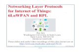 Networking Layer Protocols for Internet of Things: 6LoWPAN ...jain/cse570-15/ftp/m_13lpn.pdf · Networking Layer Protocols for Internet of Things: 6LoWPAN and RPL Raj Jain Washington