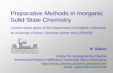 Preparative Methods in Inorganic Solid State Chemistry · PDF filePreparative Methods in Inorganic Solid State Chemistry ... Institut für Anorganische Chemie ... Estimation of the