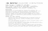 Intro to Game Design Syllabus Fall 2015.pages - Dead Pixeldeadpixel.co/gamedesign1/GD1-Section1-Morning.Syllab…  · Web viewThe name of the game, of its creators, and a 100-200