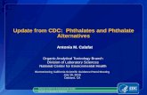 Update from CDC: Phthalates and Phthalate Alternatives · PDF fileFor more information please contact Centers for Disease Control and Prevention 1600 Clifton Road NE, Atlanta, GA 30333