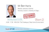 Mr Ben Harris - GP CME South/Sat_Room2_1630_HarrisBen_The... · Mr Ben Harris Medical Laboratory Scientist Honorary Lecturer, University of Otago 16:30 - 17:30 WS #134: The Challenge