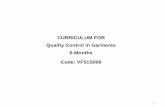 CURRICULUM FOR Quality Control in Garments 6 Control Garments.pdf · 2 Curriculum for Quality Control in garments Name of course: Quality Control in garment Overall objectives of
