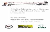 Quality Management System for Ready Mixed 3 parts small.pdf · Quality Management System For Ready Mixed Concrete Companies Part A: Preparation Guidelines for Quality Manual for Ready