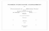 POWER PURCHASE AGREEMENT - Solar for India · PDF file02.02.2014 · POWER PURCHASE AGREEMENT for Procurement of MW Solar Power from Solar Power Project at Village: , Dist: . State: