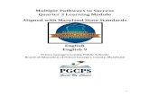 Multiple Pathways to Success Quarter 3 Learning Module ... · PDF fileMultiple Pathways to Success Quarter 3 Learning Module Aligned with Maryland State Standards English ... source