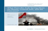 What Does the Arab Spring Mean for Russia, Central Asia ... · PDF fileCaucasus in particular, has caused serious concerns about the possibility of rising radical Islamic ... what