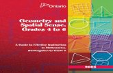Geometry and Spatial Sense, Grades 4 to 6 - · PDF filein Mathematics, Kindergarten to Grade 6. Geometry and ... • sample learning activities for Grades 4, 5, ... in accordance with