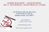 SOME REVIEW - QUESTIONS 2011 NATIONAL ELECTRICAL CODE Files/150 Questions.pdf · SOME REVIEW - QUESTIONS 2011 NATIONAL ELECTRICAL CODE ... Where is this in the NEC? ... Connection