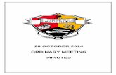 28 OCTOBER 2014 ORDINARY MEETING MINUTES - · PDF fileOrdinary Council Meeting Minutes 28 October 2014 ... for retrospective planning approval for the event of 11 October 2014, ...