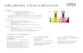 Ukulele Handbook 2018 - · PDF file1 Ukulele Handbook Beginner • simultaneously on their respective Ukulele • Weekly group lessons covering: o strumming techniques o following