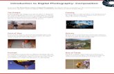 Introduction to Digital Photography: Compositi  to Digital Photography: Composition In his book The BetterPhoto Guide to Digital Photography, Jim Miotke defines composition as