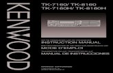 TK-7160/ TK-8160 TK-7160H/ TK-8160H · PDF filemanual de instrucciones ... vhf fm transceiver/ uhf fm transceiver tk-7160/ tk-8160 tk-7160h/ tk-8160h instruction manual english. i