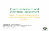 Forum on Research and Innovation Management -  · PDF fileForum on Research and Innovation Management Topic: ... ZAMIA’S TEHNOLOGY AND ... Grinding maize, wheat