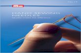 HAND SEWING NEEDLES - prym.com · PDF fileHand sewing needles: The higher the needle number, the finer and shorter ... our leather sewing needle ensures easy stitching and punctures