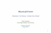 Musical Formpublic.tepper.cmu.edu/jnh/osherMusicForm.pdf · •Example – Mozart C major piano sonata ... Richard Rogers’ Blue Moon ... –Makes for easy listening