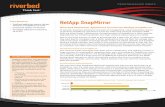 NetApp SnapMirror - Riverbed · PDF filePERFORMANCE BRIEF NetApp SnapMirror Riverbed Steelhead® Appliances Accelerate NetApp SnapMirror® To provide maximum protection and ease of