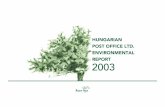HUNGARIAN POST OFFICE LTD. ENVIRONMENTAL REPORT 2003/media/documents/public/csr reports/2003/magyar... · environmental report 2003 contents ... organization of the hungarian post
